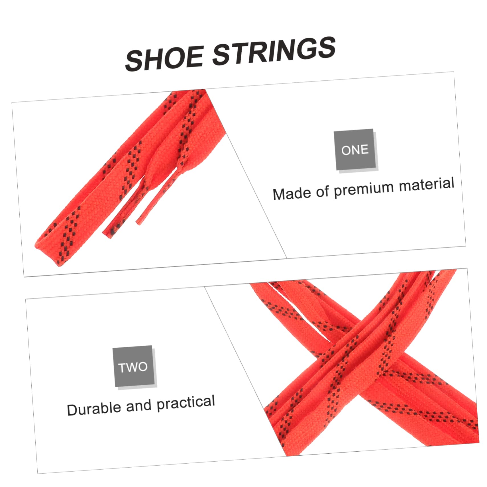 TOYANDONA Lacets de Hockey Cire Orange pour Patins Hockey et Ski Lacets Antigel Durables et Pratiques