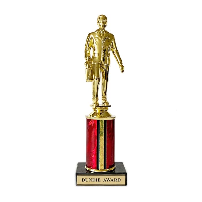 Dundie Award Trophy Don't Go In There After Me The Office TV Show Dunder Mifflin - Foto 9