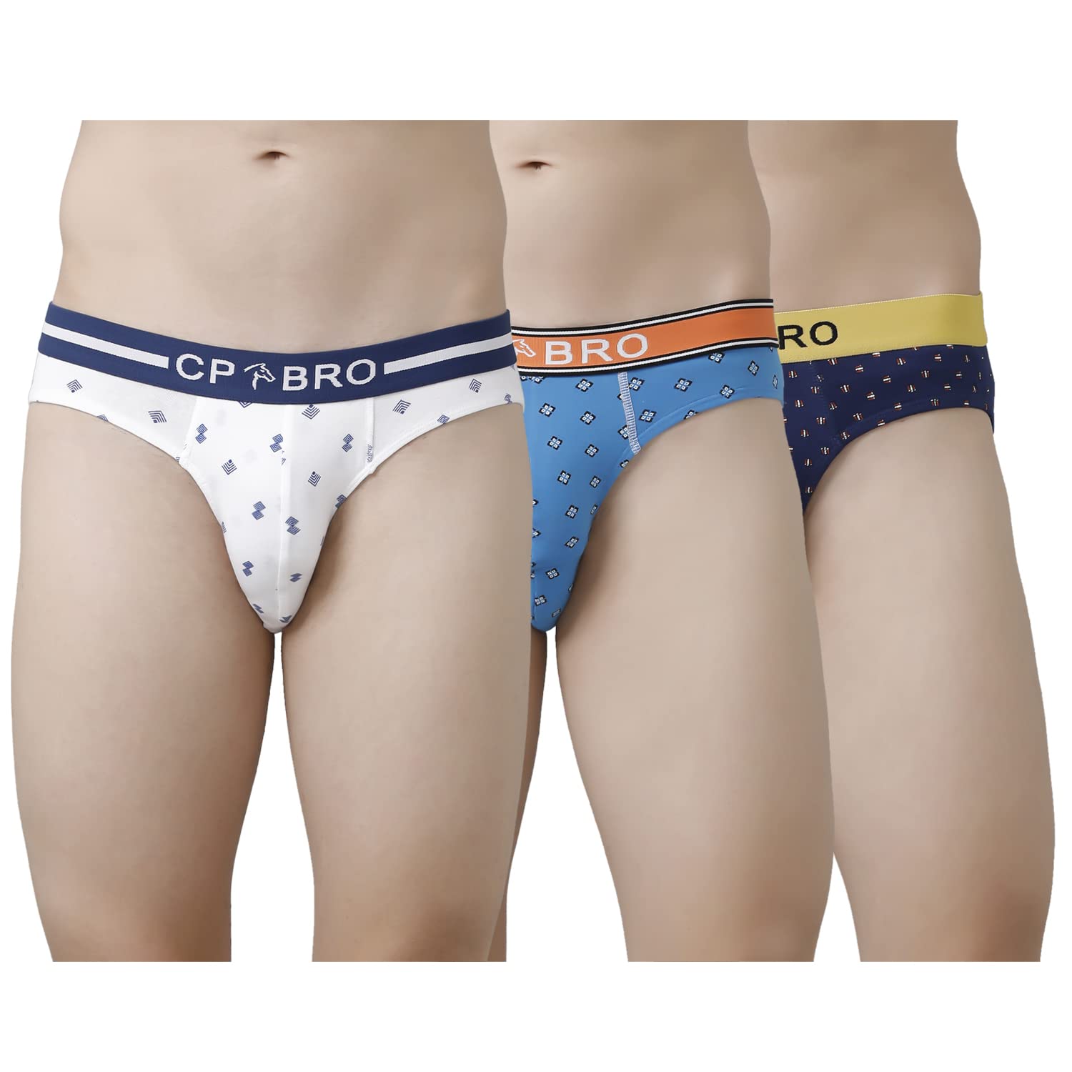 CP BROMen's Cotton Briefs (Pack of 3) MARQ-BR-AOP-PK3-14