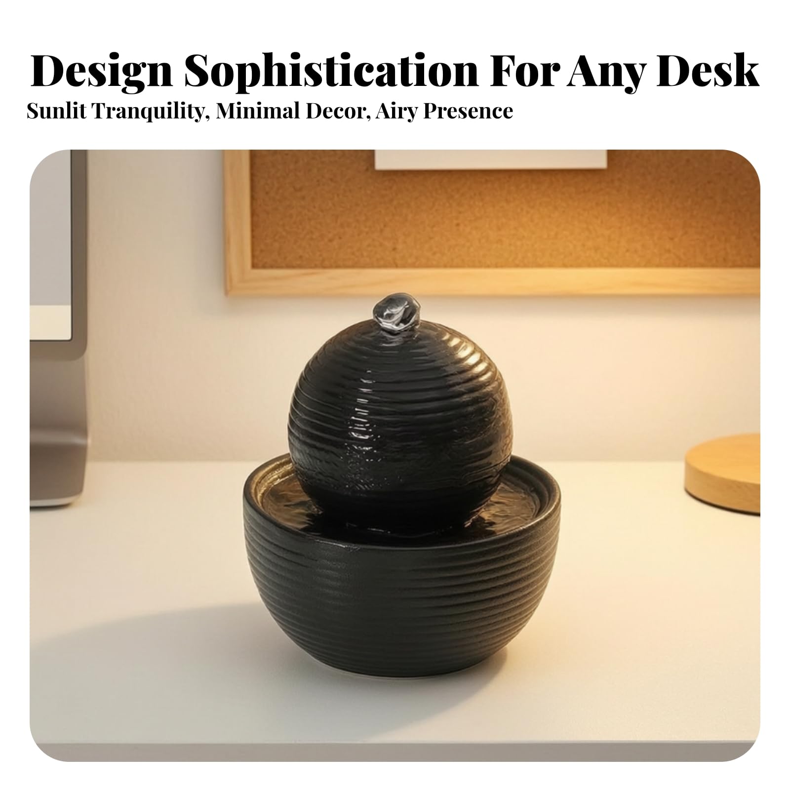 Fuente corativa con USB Compacta, Negro