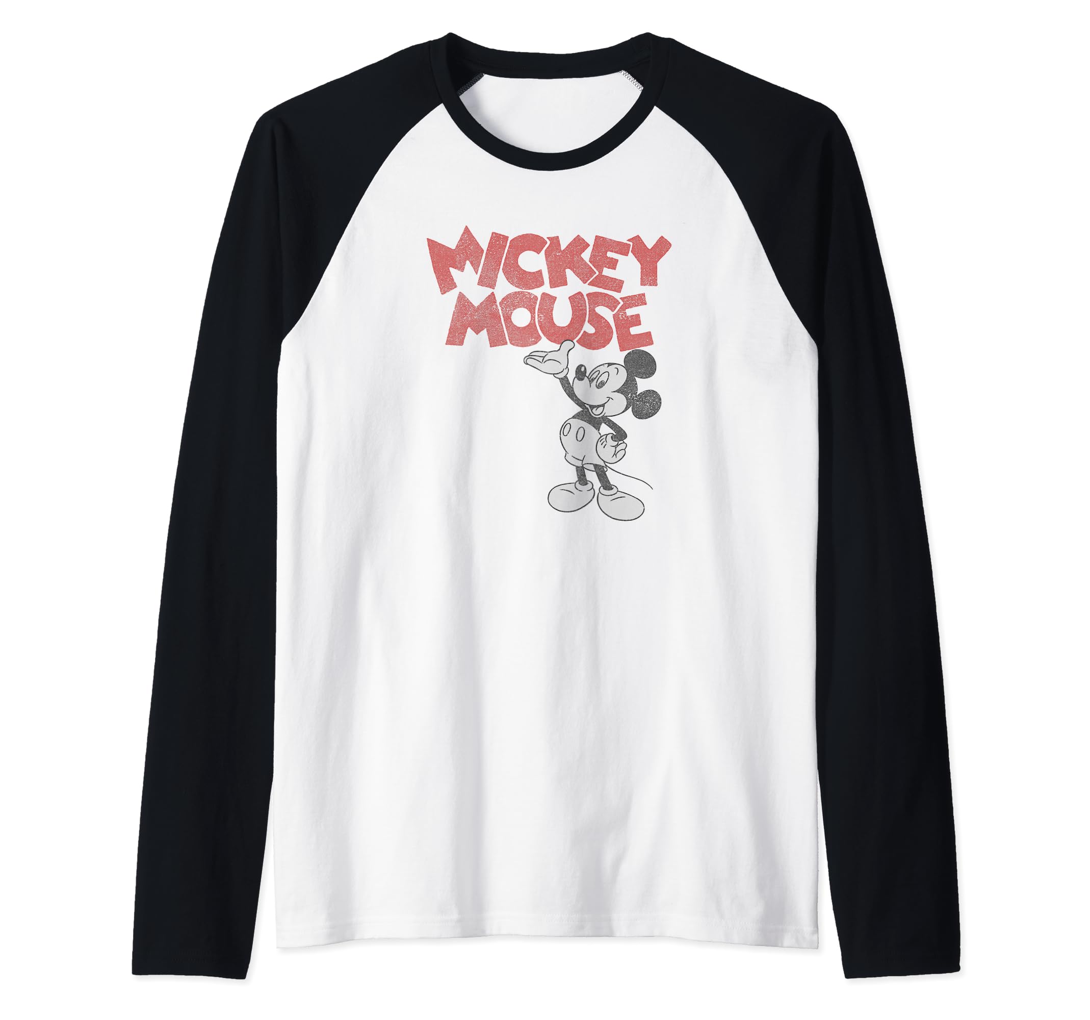 Mickey destressed logo raglan pour éviter les t-shirts trop rigides et sans style - 2