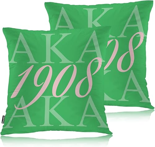 Swono Fundas de almohada también conocidas como 1908, fundas de cojín decorativas con letras creativas para hombres y mujeres, fundas de almohada