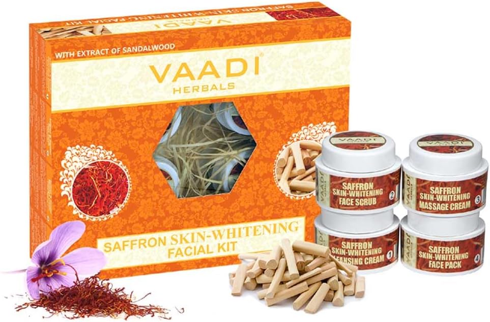 Saffron Skin Whitening Facial Kit With Sandalwood Extract 70 gms