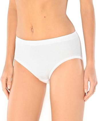Schiesser Womens 4 Pack 100% Cotton Boil-proof Underwear Briefs with Higher Fit
