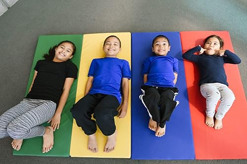 Miniatura 3 de FDP SoftScape - Tapete de 4 x 8 pies, espuma suave y resistente, tapete de ejercicio de 3 pliegues juego activo seguro en interiores, práctica de