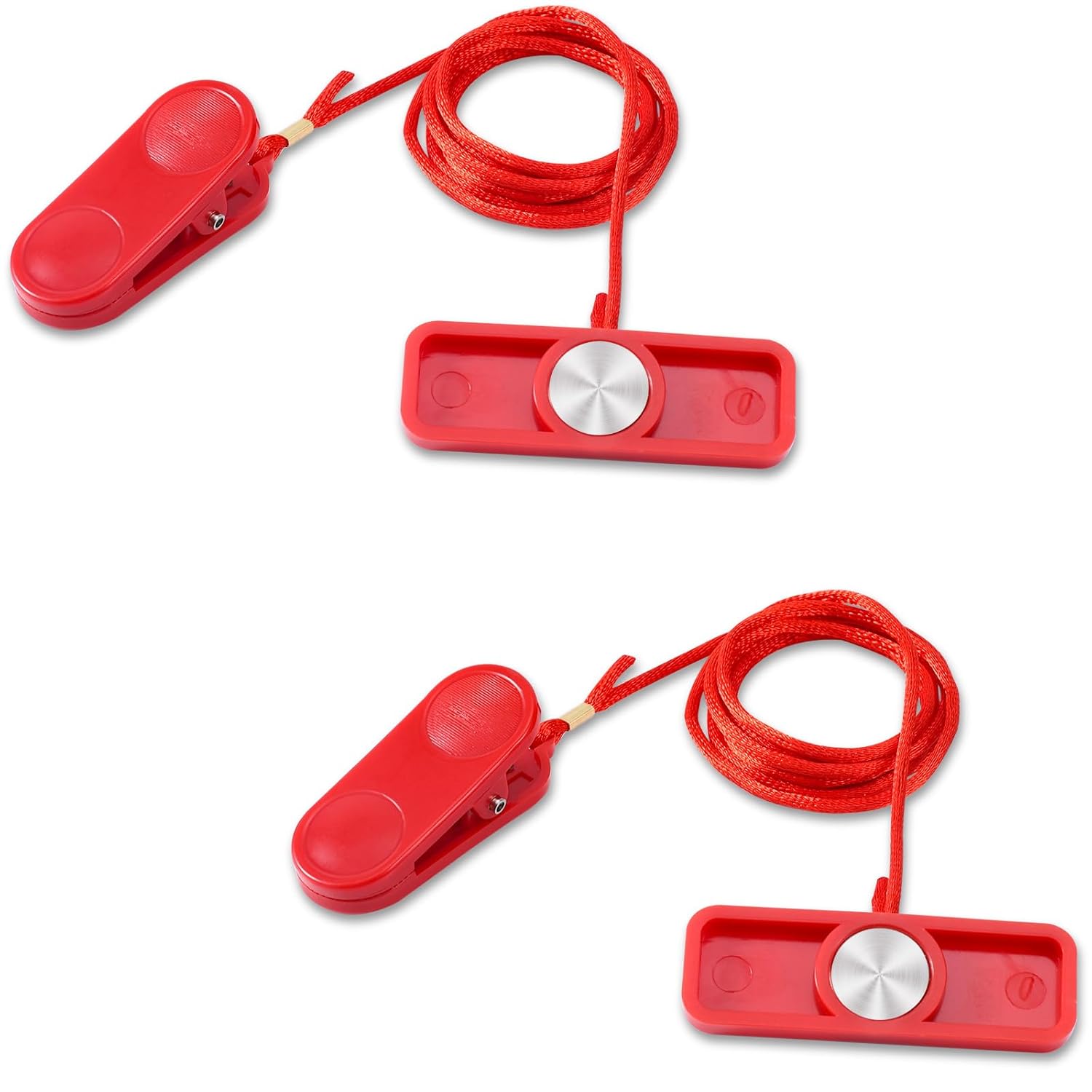2pcs Treadmill Magnet Safety Key, 2.4×0.8 Inch Universal Magnetic Safety Switch Replacement Treadmill Emergency Stop Magnet for Most Running Machines (Rectangular)