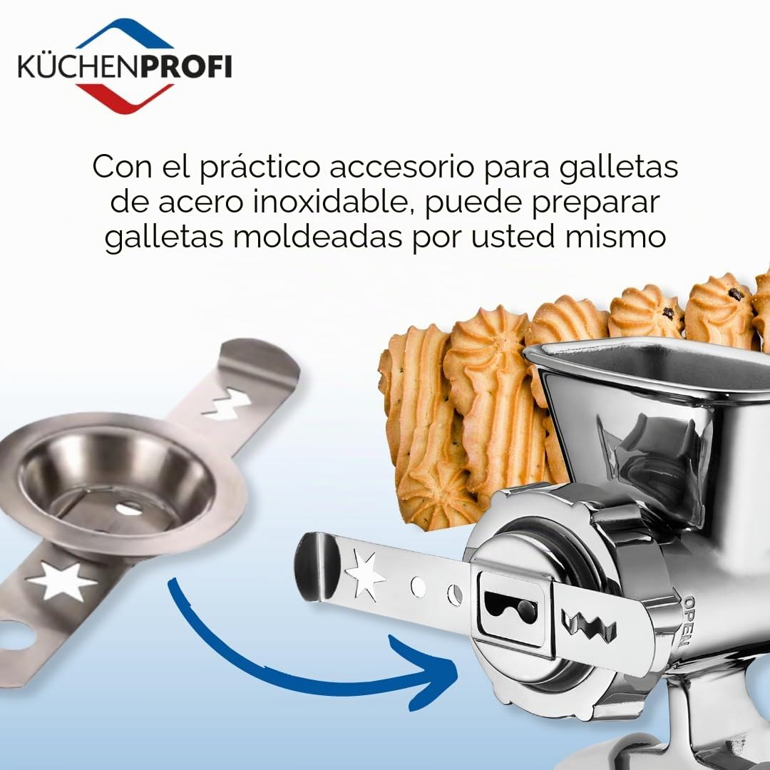 Picadora de carne Küchenprofi 0825562805 de acero inoxidable, tamaño 5, plateado