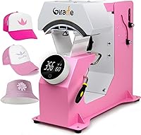 Vista 7 de Giraffe Máquina automática de prensa de calor para sombreros, máquina automática de calor para gorras, camisetas, bolsas, sombreros de sublimación