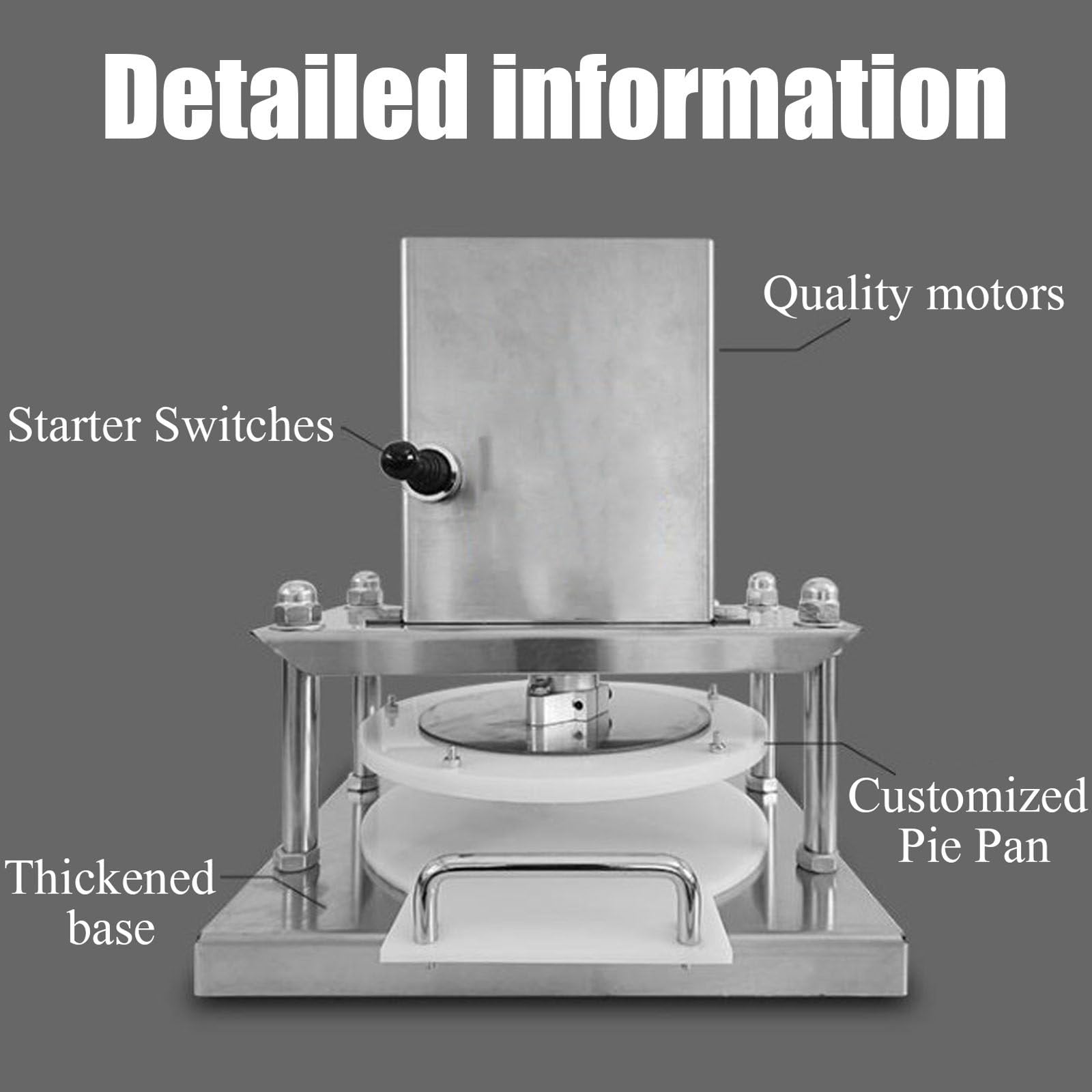 RENJJPBO Commercial Pizza Dough Roller Sheeter,8.6