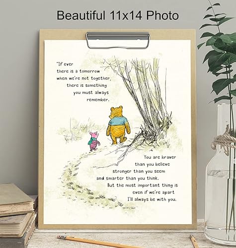 Miniatura 12 de Winnie Wall Art - Pooh Kids Room Decor - Boys Room Decor - Little Girls Bedroom Decor - Baby Nursery Decor - Wall Decor for Toddlers - Inspirational