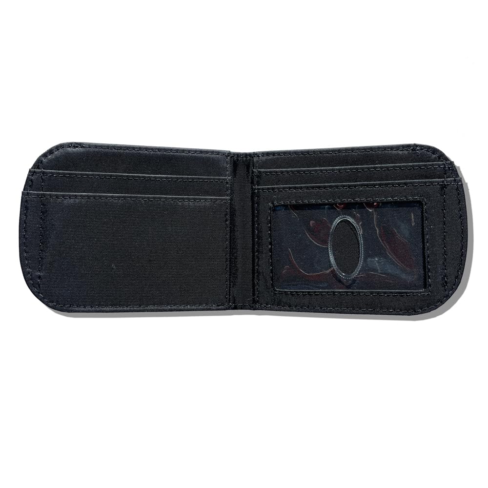 Big Skinny Men's RFID Blocking Leather Curve Bi-Fold Slim Wallet, Holds Up to 20 Cards, Black