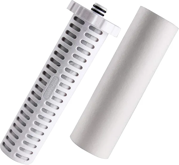miniwell Shower Filter 720-Plus with replaceable cartridges, shower head filter with Double Filters, remove 99% chlorine (z-Replacement- Double filters)