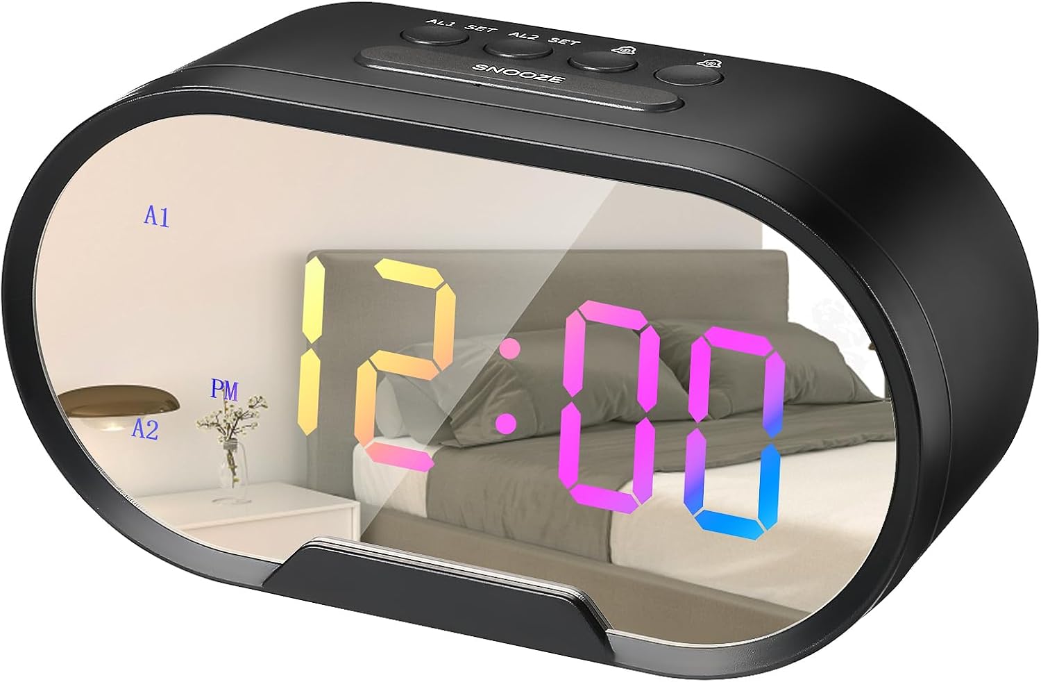 Sveglia Digitale Achort Sveglie Elettronica con Display LED, Sveglia a