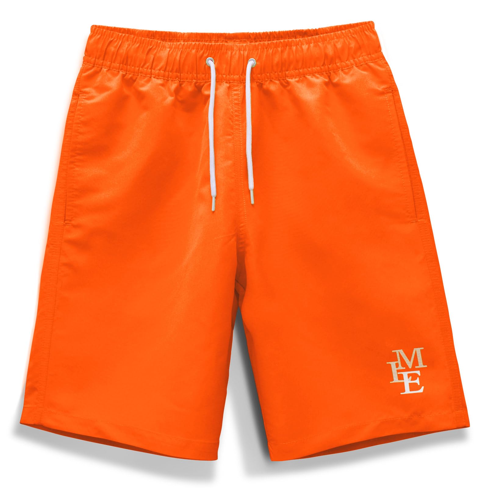 MEILONGER Boys Swimming Shorts Quick Dry Beach Board Trunks Swimwear Bathing Suits Size 6-7,8,10-12,14-16(Orange-2,14-16)