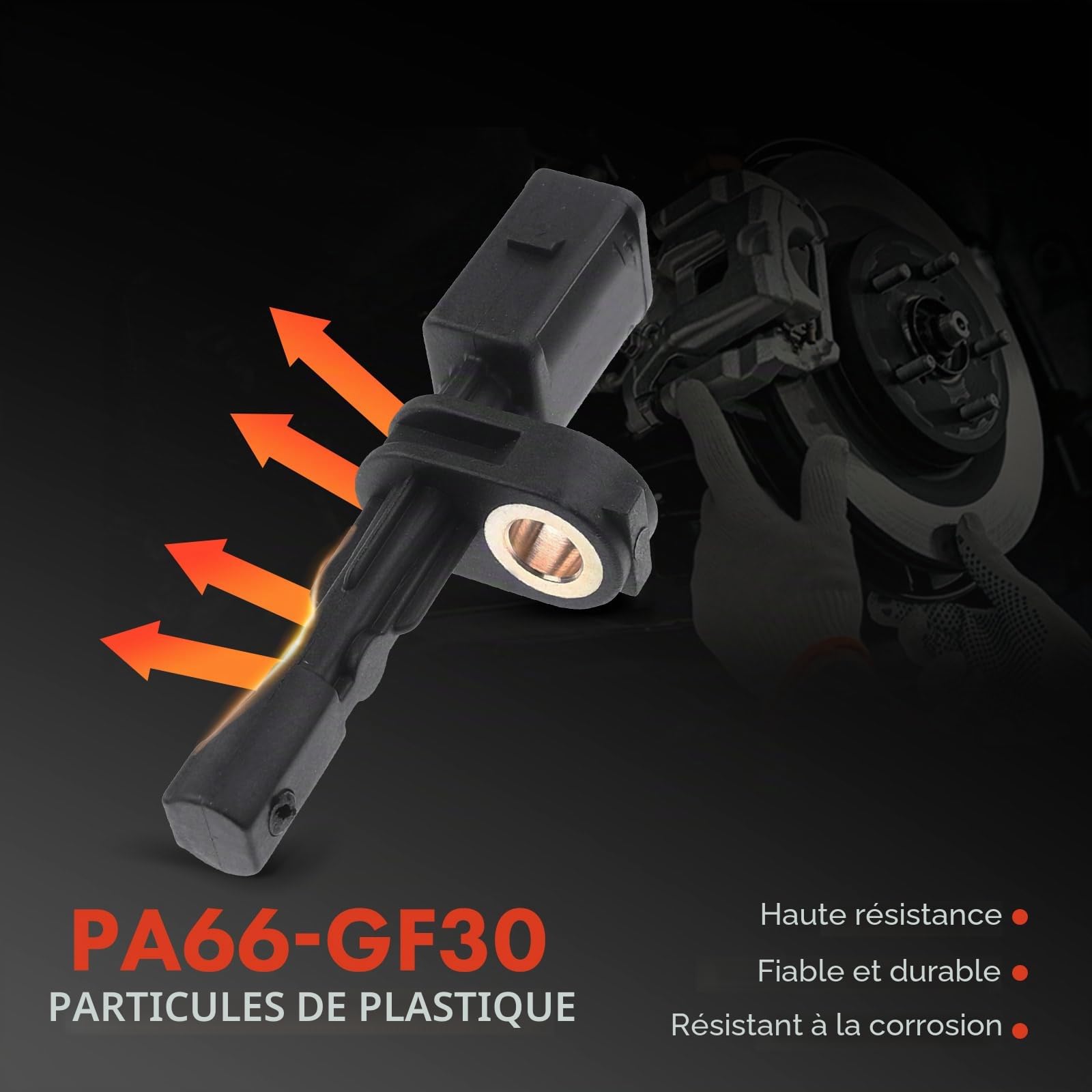 Frankberg 2 capteurs ABS arrière ALS3068 | Compatible avec: Golf VII 5G1 BE1, A3 Limousine 8VM 8VS, A3 8V1 8VK, O.c.t.a.v.i.a III 5E3 NL3 NR3