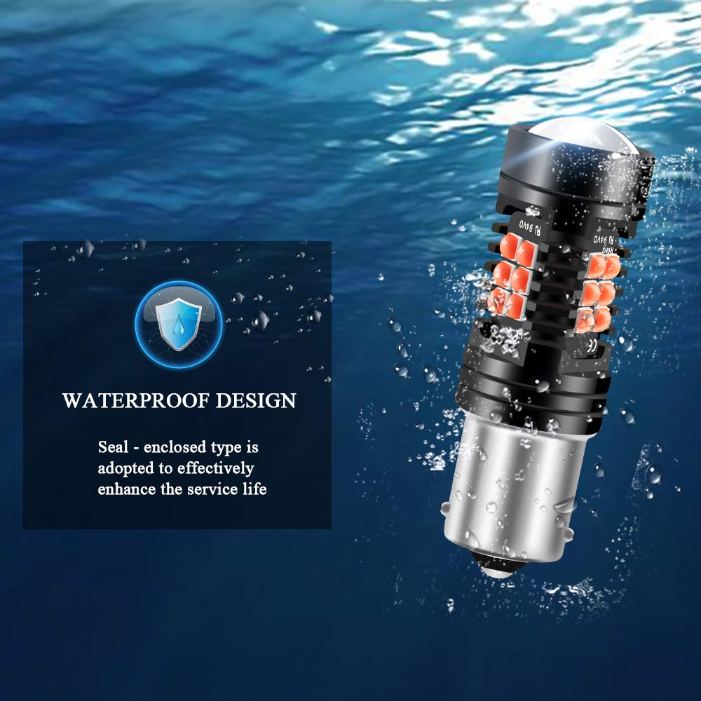 P21W 1156 BA15S Ampoule LED 12V-24V - Super Bright 6500K Blanc Pour Feux Recul & Clignotants Ampoule 6500K Blanc