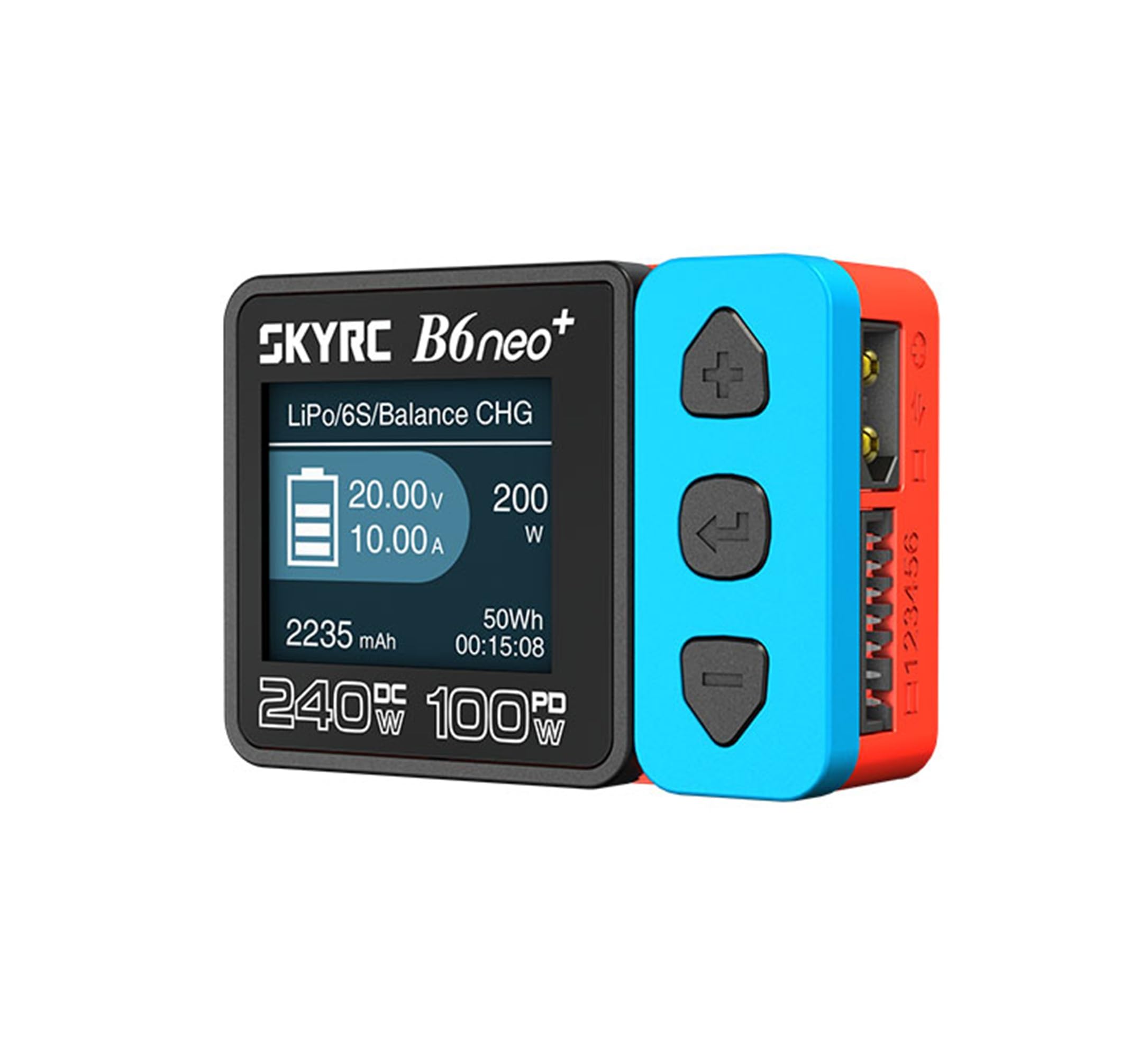 RC Lipo ładowarka do akumulatora dron airsoft, SKYRC USB C B6 Neo+ Smart Mini szybka ładowarka 1S 2S 3S 4S 5S 6S Lipo Li-Ion LiHV Life PB, 2S-15S NiMH/NiCd rozładowywanie wsteczne