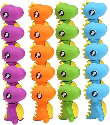 48 piezas de borradores de dinosaurio, adorables borradores para niños y niñas, lindos artículos de papelería, regalo divertido para niños y niñas