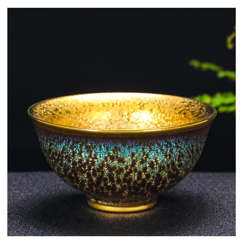 Prosty kubek do herbaty, domowy ceramiczny zestaw do herbaty zestaw do herbaty, Jianzhan Filiżanki do herbaty Jianzhan Klasyczny styl Chino złoty piekarnik filiżanka do herbaty