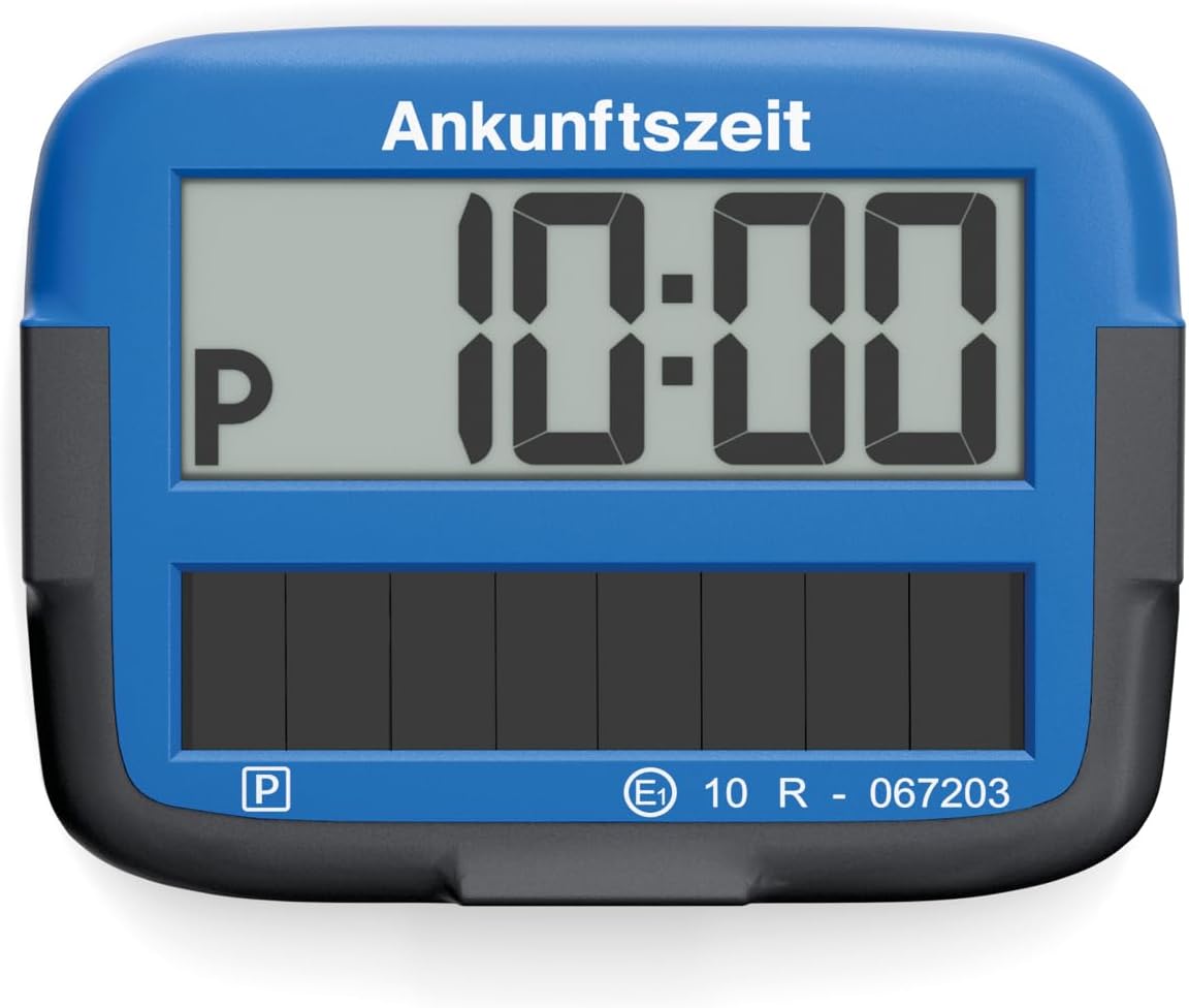 Needit Park Micro Solar elektronische Parkscheibe [NEUES Modell 2025] I unendlich Energie, Null Batteriewechsel | einzige Parkscheibe in Deutschland mit integriertem wiederaufladbarem Akku | blau