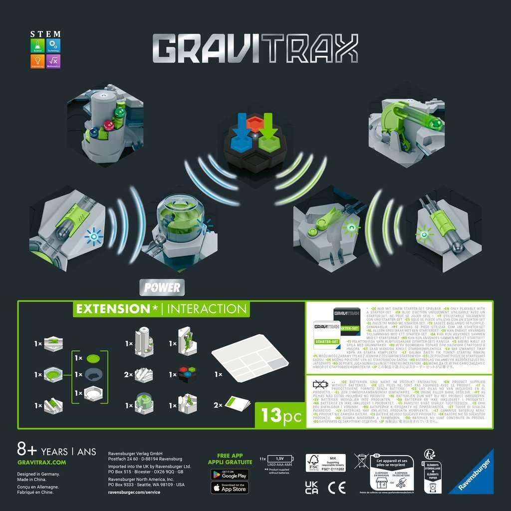 GRAVI TRAX POWER 拡張パック　インタラクション Amazon.com: Ravensburger GraviTrax Power Extension Interaction