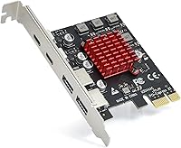 Vista 8 de ELUTENG Tarjeta PCIE USB 3.2 8 puertos PCI Expree a USB C Tarjeta de expansión Superspeed 6 USB y 2 Tipo C PCI-e USB3 Hub Controller Adaptador 3