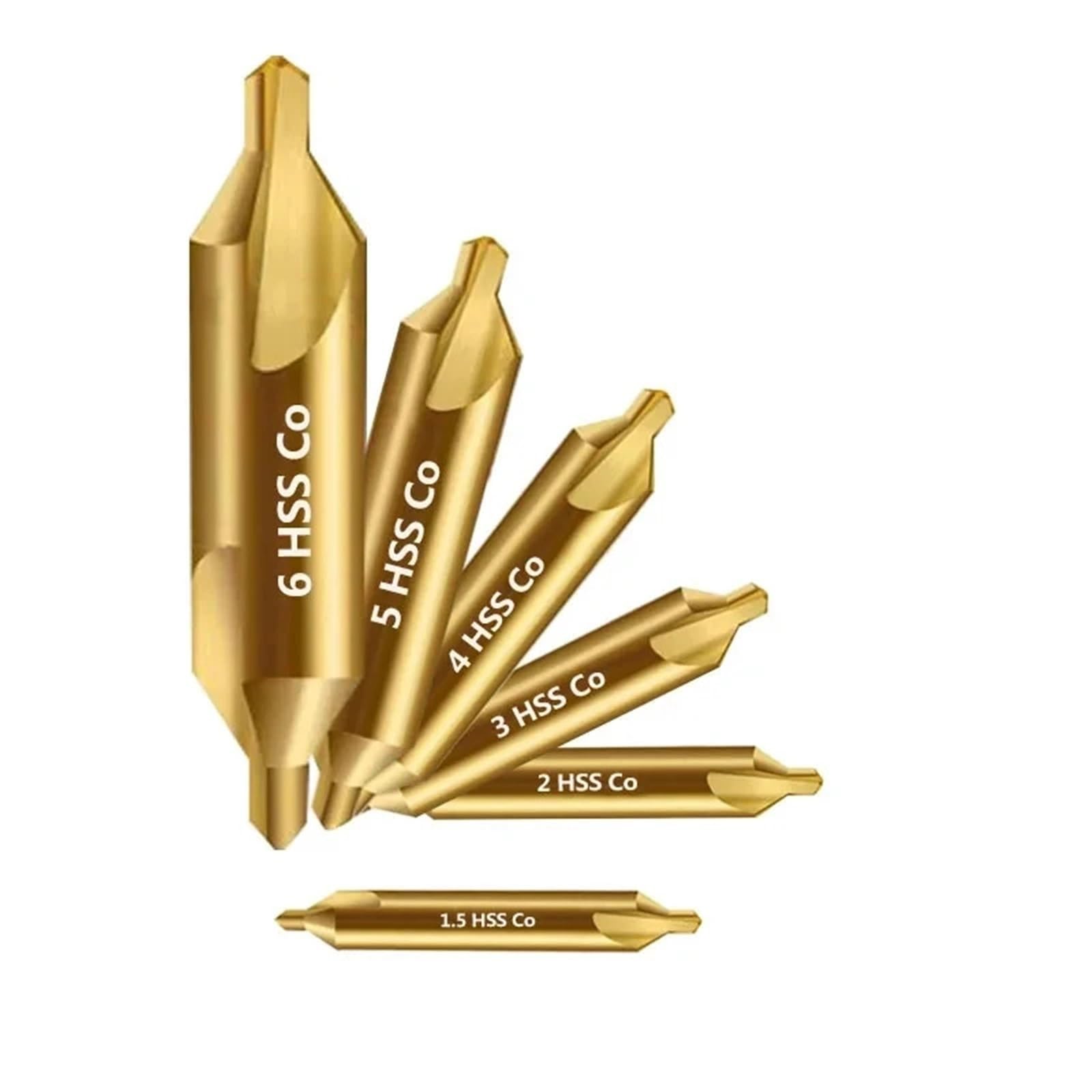 Broca de centro cobalto M35, broca avellanada 60 grados, herramienta fresado for torno posicionamiento metalurgia acero inoxidable, cortador agujeros broca(A 10mm Straight)