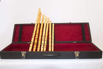 Professional Arabic nay ney Full Set 7 flutes Ahmad Abd El Ghani + Hard Case With Hard case