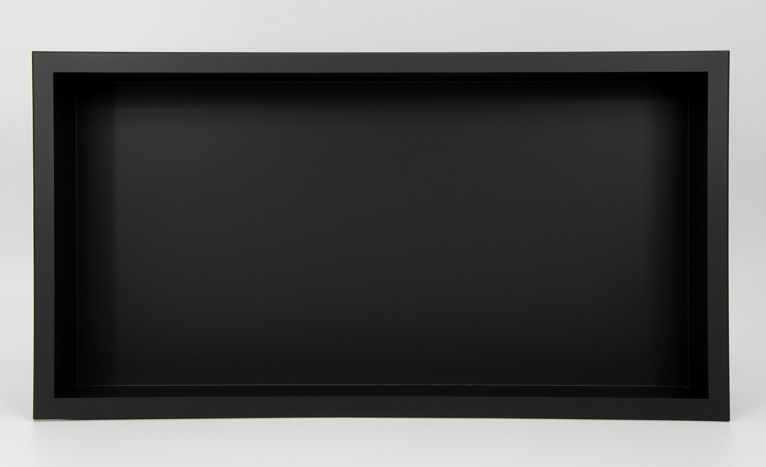 Wall-Box One Duschnische 60 x 30 x 7 cm, Edelstahl AISI 304, Schwarz | Edelstahl AISI 304, Rahmen 18,7 mm, 1 % Gefälle, 100 % wasserdicht, 10 J. + 2 J. Beschichtung