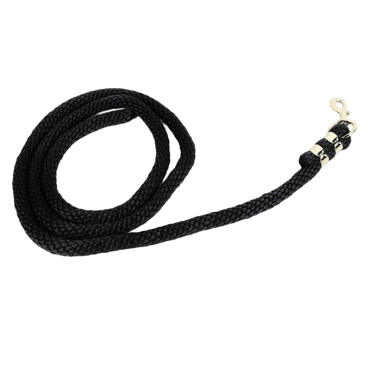 Horse Web Lunge Line with Snap for Training, 6.6ft Thick Rope, Suitable for Walking and Control, Premium Material for Use (Black)