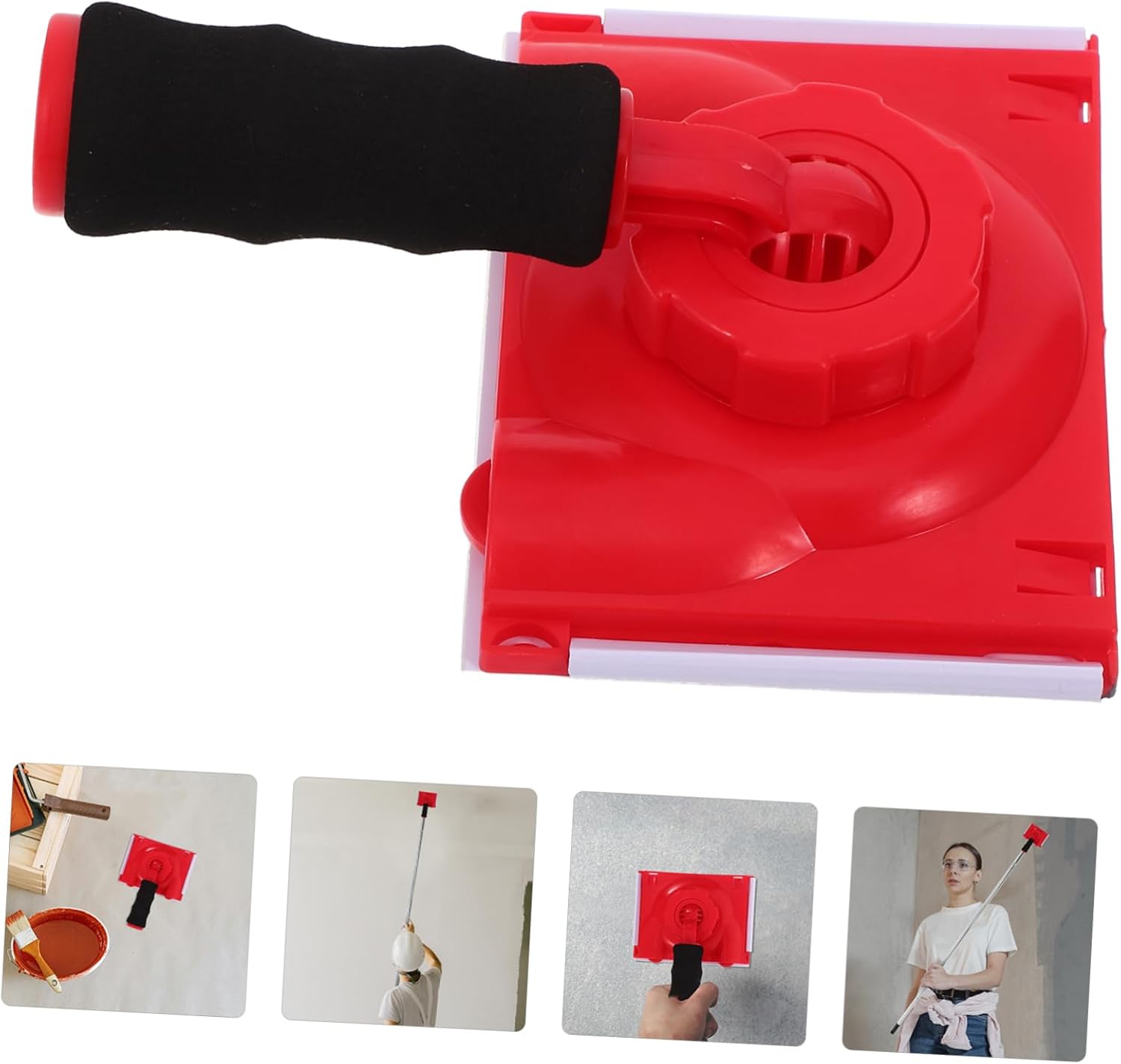 TEHAUX Ceiling Wall Edge Painting Tool Paint Pad Applicator Guide Wheel Paint Edger for Trim