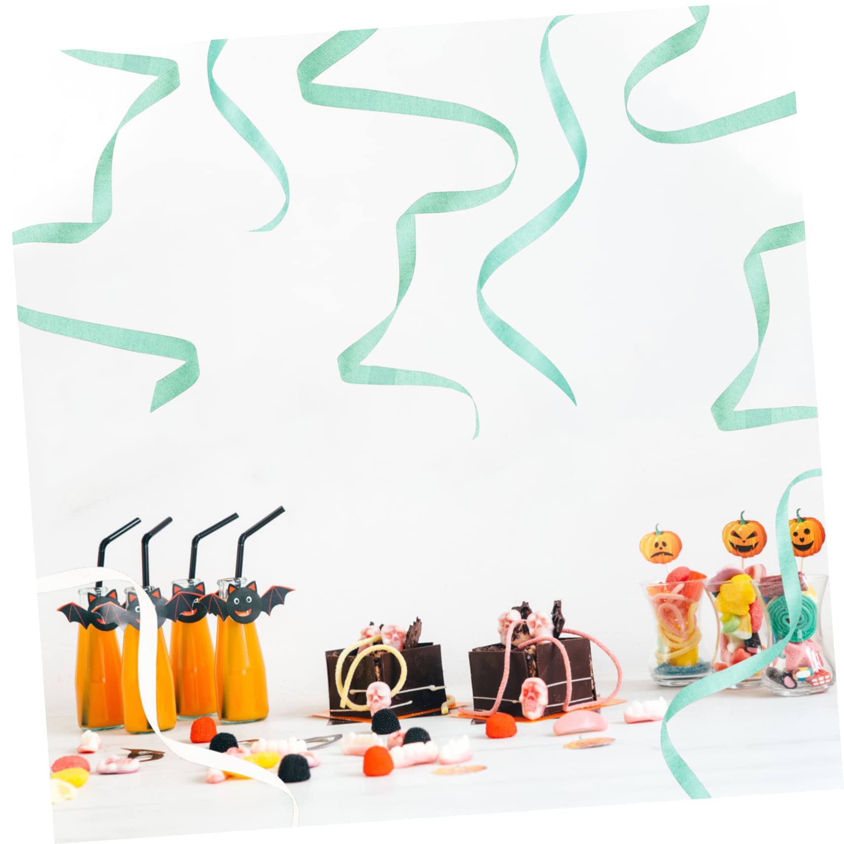 27rollos Serpentinas Crepé Verde y Para Decoraciones De Cumpleaños y De De y Verano Para Cumpleaños Bodas y Celebraciones