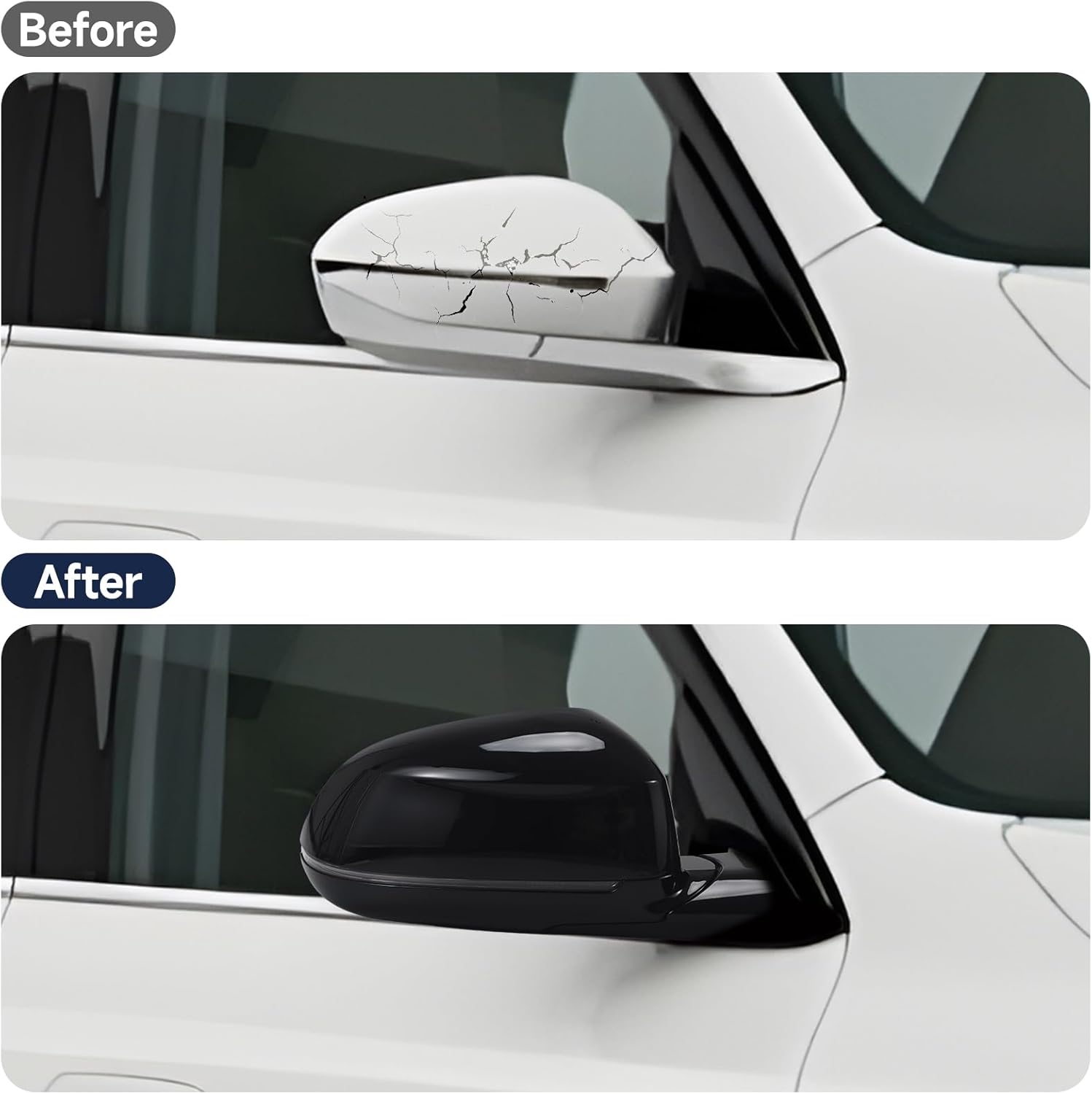 Passenger Side View Mirror Assembly Compatible with BMW X3 G01 G08 2018 2019 2020 2021 2022 2023 2.0L 3.0L w/Blind Spot Turn Signal Heated Power Foldable Black 51168491670