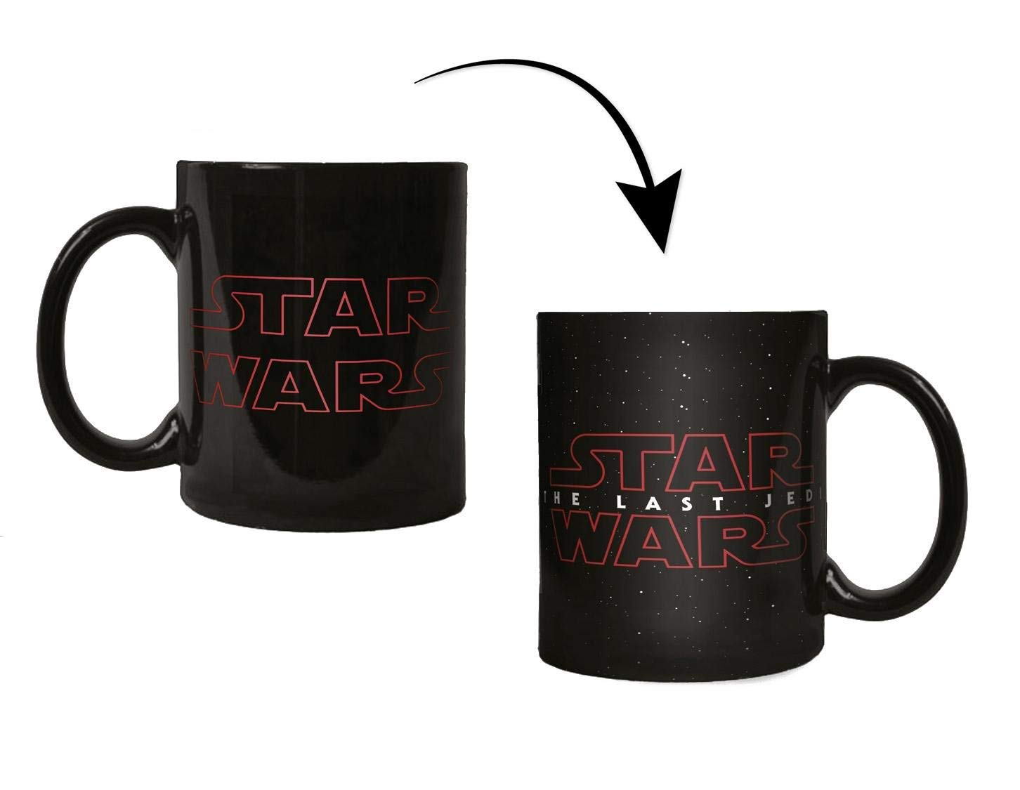 Funko Black Star Wars The Last Jedi Logo Heat Reveal Mug,