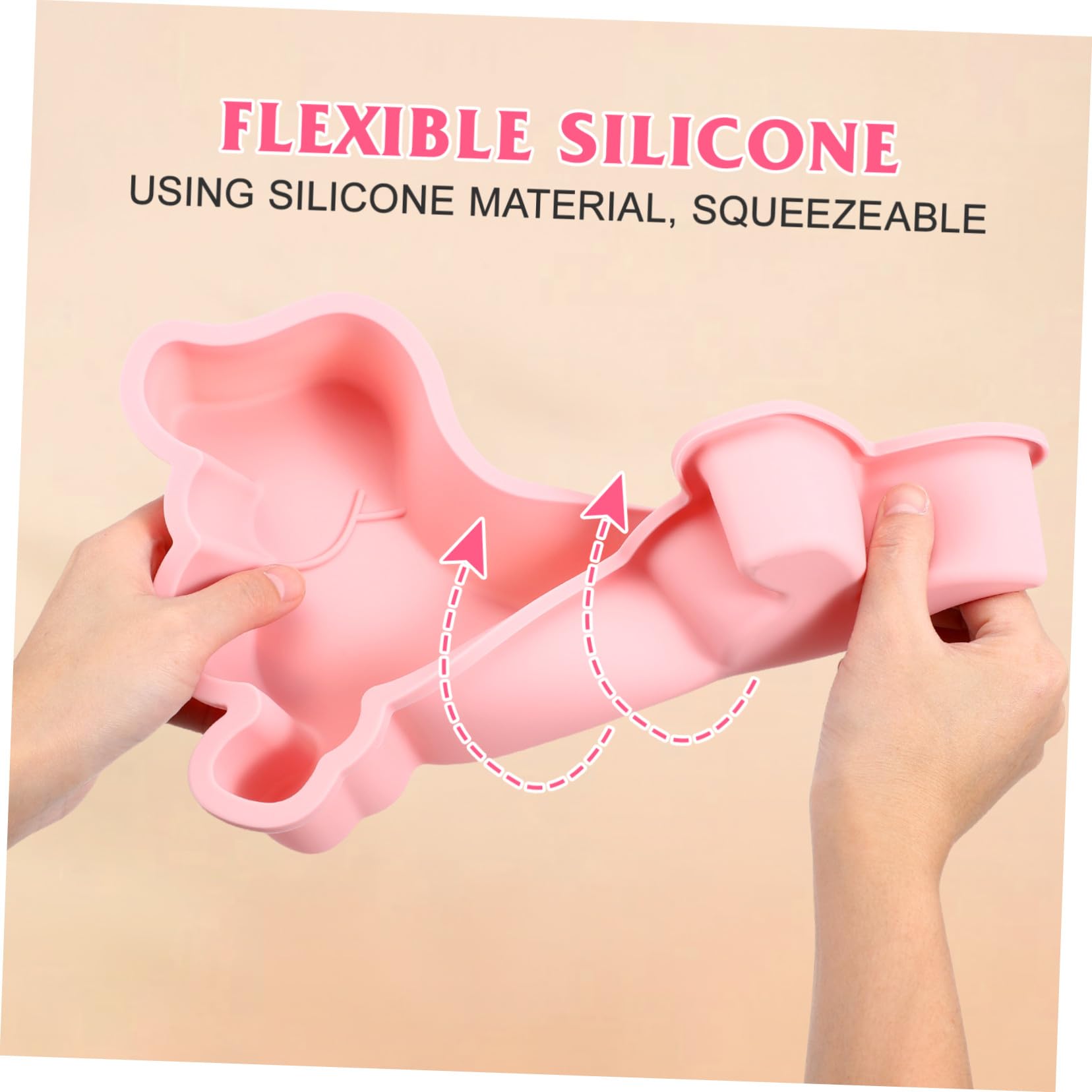 Molde de Silicona Antiadherente para Dulces en Forma de Perro, Resistente al Calor, 2 Piezas para Hornear Pasteles y Golosinas en Cocina DIY
