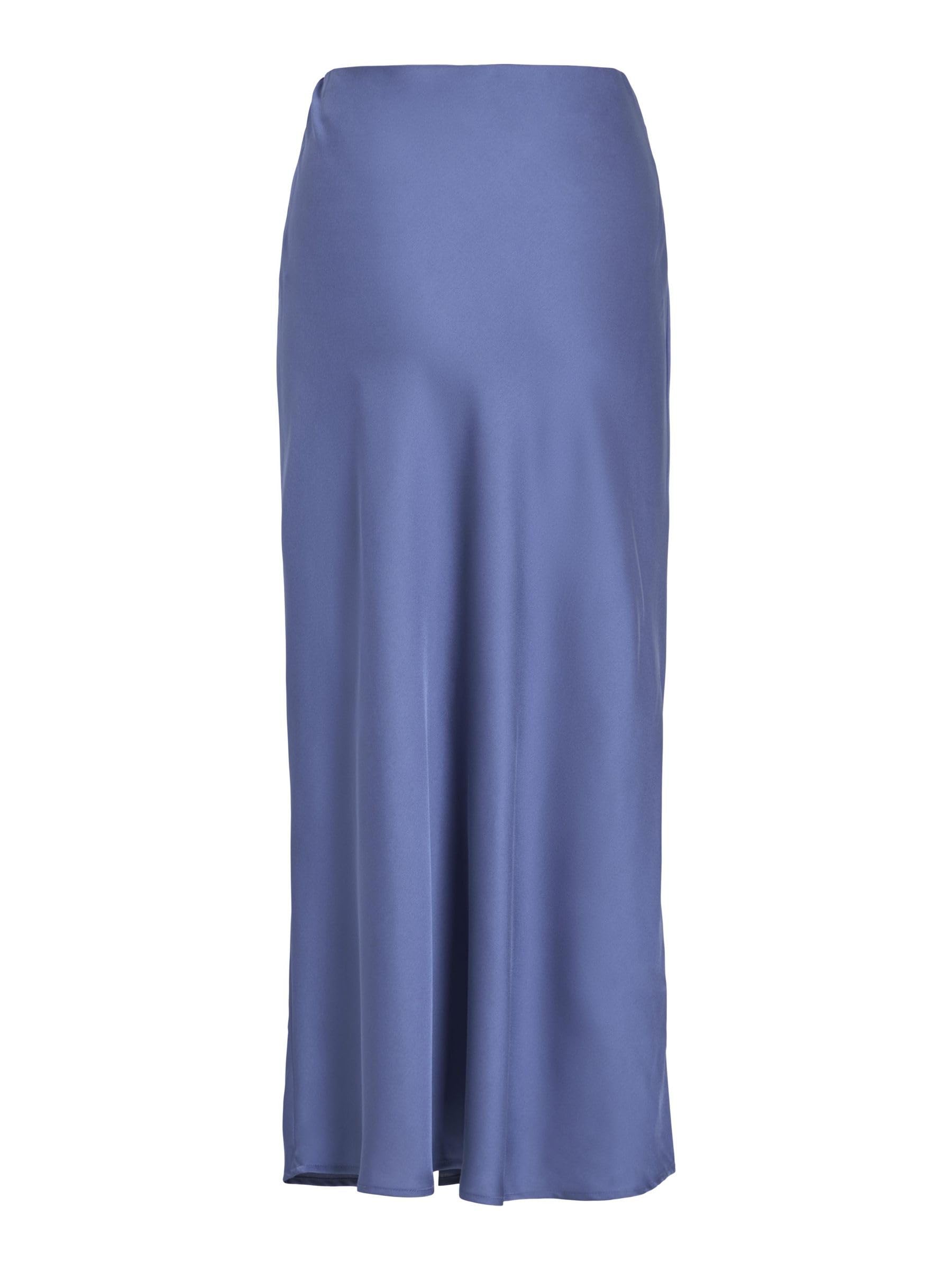 Vila Damska spódnica satynowa Hw Long Skirt-Noos, khaki-zielony (Oil Green), 44