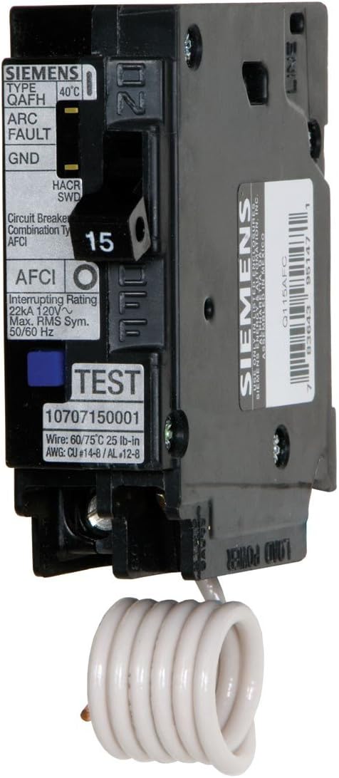 Siemens QA120AFC 20 Amp Combination Arc Fault Breaker
