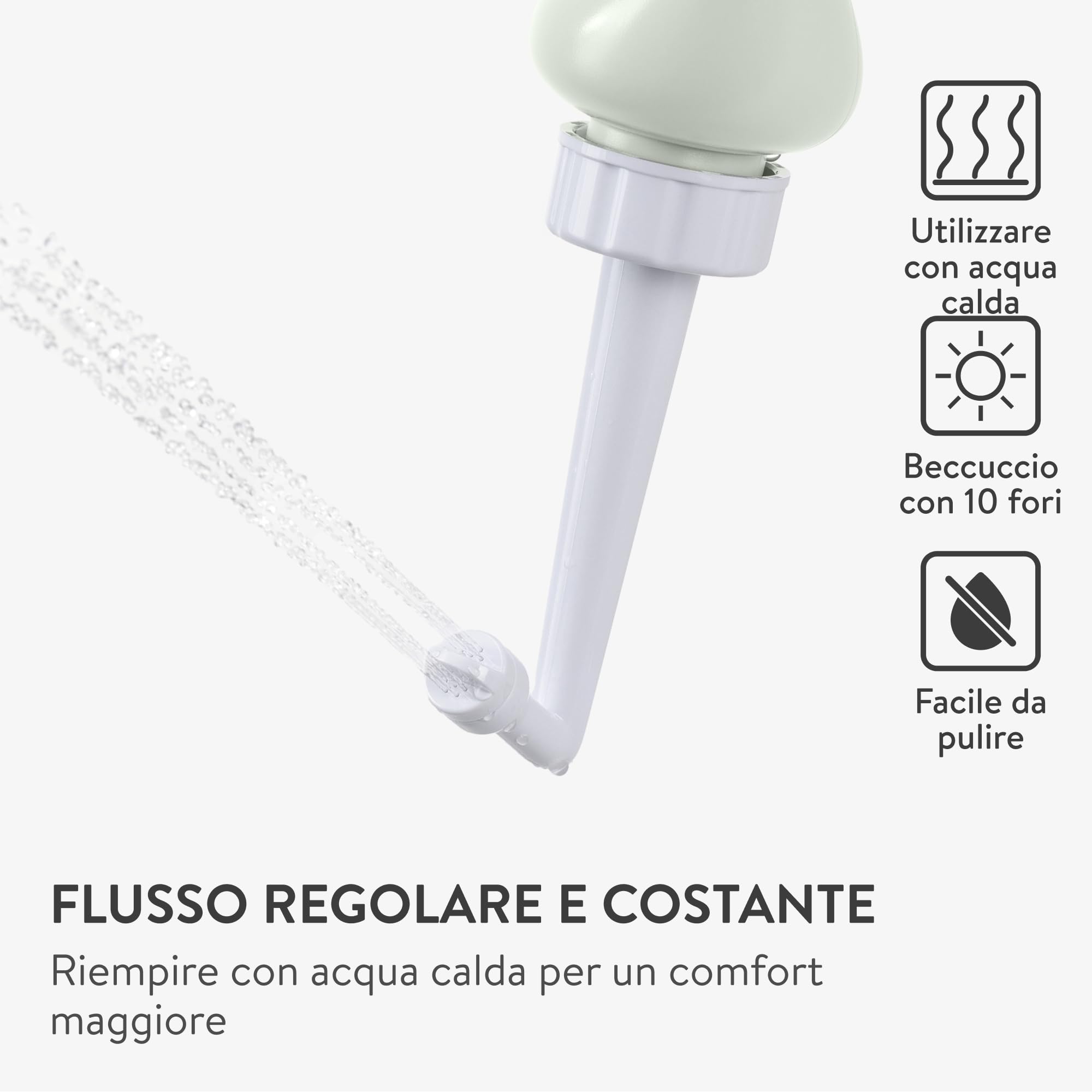 Cynpel Bidet Portatile Post Parto - Bidet da Viaggio Pieghevole - Peri Bottle Post Partum - Pompetta Sollievo Emorroidi - Design Ergonomico Facile da Usare - Antigoccia per il Trasporto - Grigio