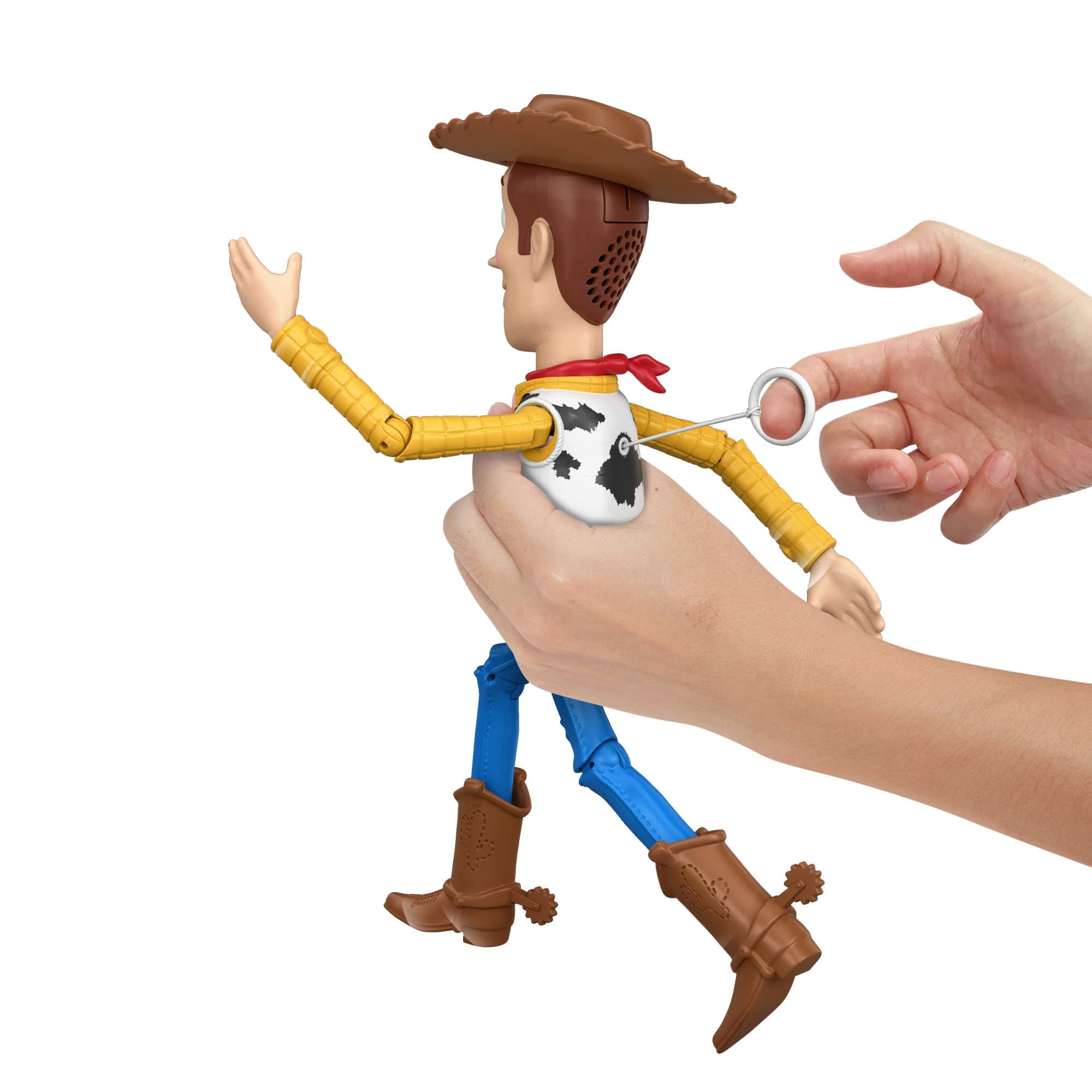 Mattel Disney Pixar Toy Story 5 Figura de acción de Woody Corredor de 30,48 cm con más de 50 Frases y Sonidos de la película, Fiel a la película, Versión española, JMW22