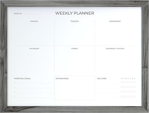 Compadible - Pizarra blanca con calendario de borrado en seco, agenda semanal de borrado en seco para pared, calendario de pizarra blanca con