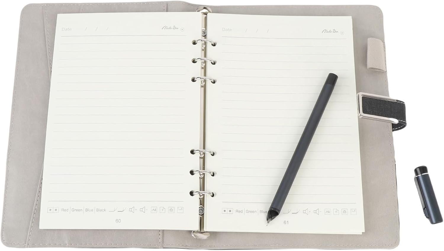 Smart Pen & Notebook Set, Digital Pen Real Time Synchronization Digitization, for Storing and Sharing Notes, Smartpen Writing Set, Compatible with Pad Phone (Black)