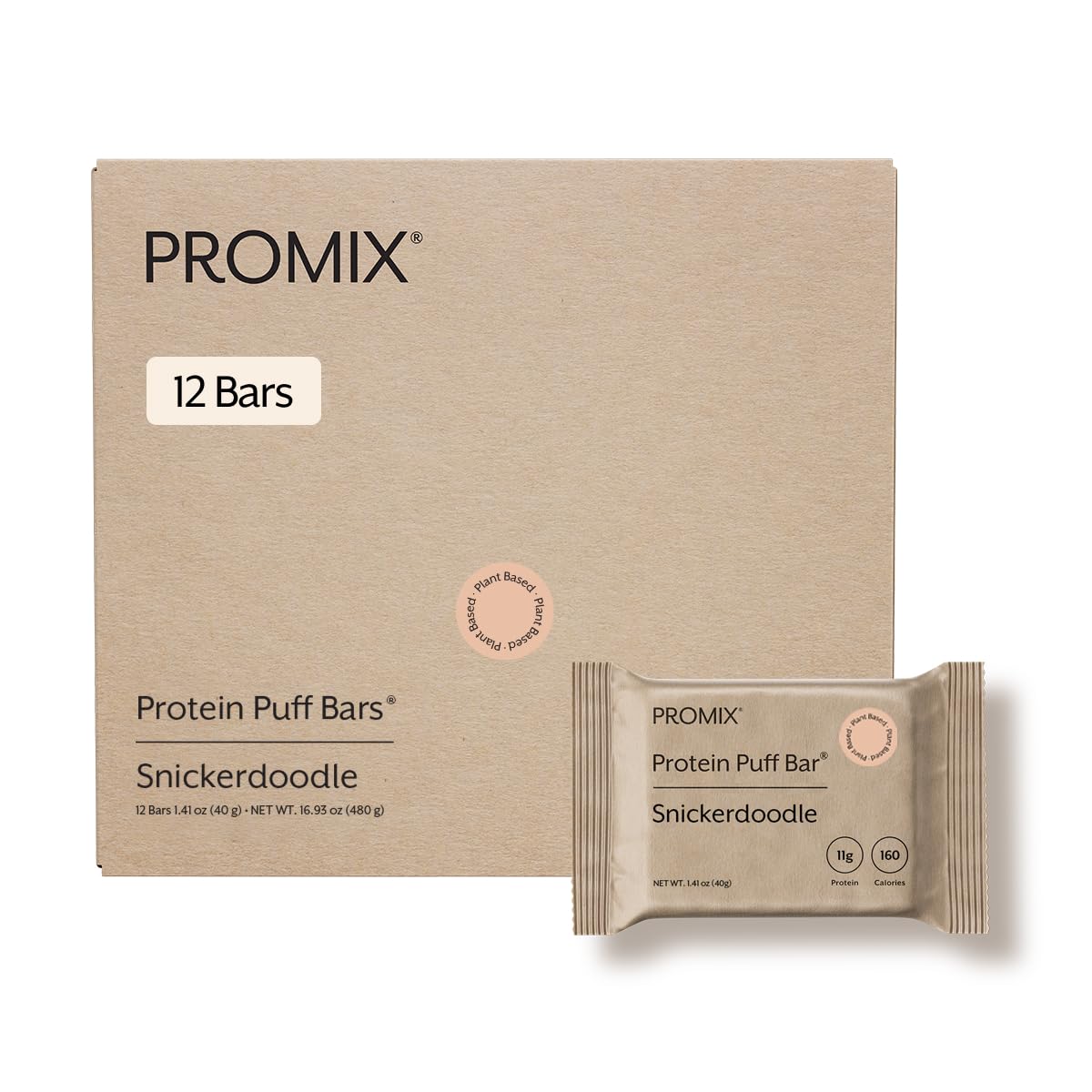 Promix Nutrition Plant-Based Puff Bars, Variety Pack - 12 Bars — Amazon image 8