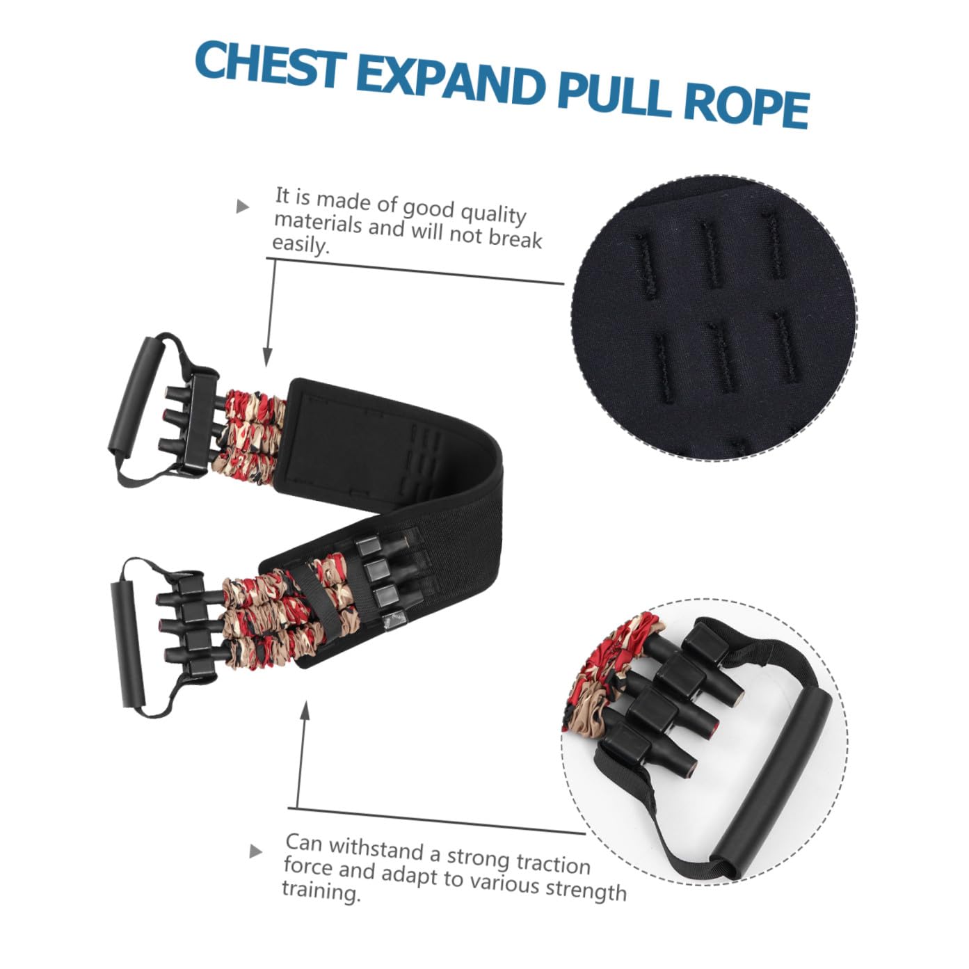 Toddmomy Bande Elastiche Resistenza per Allenamento Pettorale, Elastici Ginnastica in Nailon Leggeri e Morbidi, Fascia Elastica per Stretching e Potenziamento Muscolare