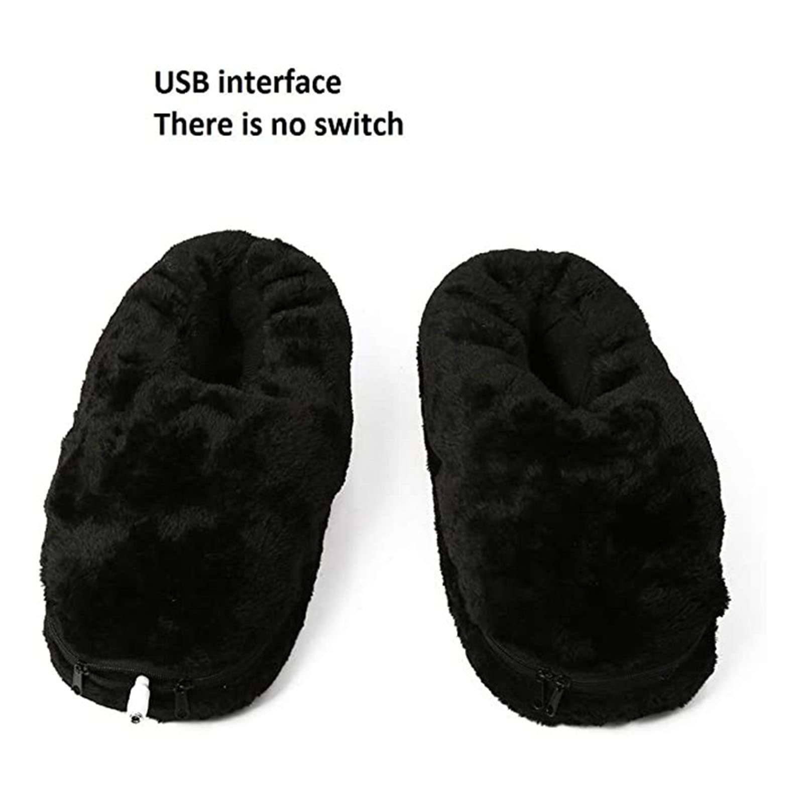 Ogrzewane kapcie, ogrzewacze stóp, dla kobiet mężczyzn, poduszka grzewcza, zima biuro domowe, gruba pluszowa nóżka, zimowe buty zimowe do ładowania przez USB, aby utrzymać stopy w cieple, czarny, 37