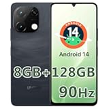 UMIDIGI G9T Cell Phone&comma; Android 14 Smartphone Unlocked&comma; 6&period;75" HD&plus; 90Hz Display&comma; 5000mAh Battery&comma; 18W Fast Charging&comma; 8&lpar;4&plus;4&rpar;&plus;128GB&sol;1TB TF&comma; 13MP Camera&comma; AI Face & Fingerprint Unlock&comma; 4G Dual SIM&comma; GPS