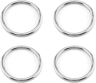 Jutagoss Stainless Steel O Ring 60mm/2.36 inch Outer Diameter 5mm Thickness Strapping Welded Round Rings 10pcs for Camping Belt,Dog Leashes,Hardware Accessories