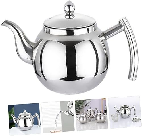 Miniatura 9 de Cabilock Tetera de acero inoxidable Botella de agua de acero inoxidable, hervidor de té, hervidor de agua caliente, jarra de agua de acero