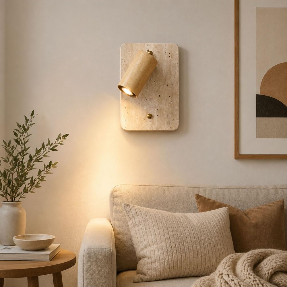 Lampada da Parete a LED con Interruttore, Applique da Comodino, faretto a Incasso, Applique Regolabili per Camera da Letto, Soggiorno, Hotel