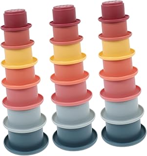 Toyvian 21 Peças Copos De Empilhamento Blocos De Bebê Brinquedos Infantis Brinquedos De Empilhamento Infantil Copos De Empilhamento Brinquedos De Banheira De Bebê Copos De Empilhamento