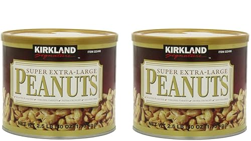 Kirkland Signature Super XL VA Cacahuetes, 40 onzas, marrón claro, paquete de 2